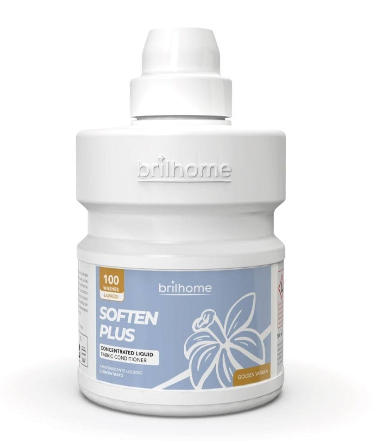 SOFTEN PLUS 'Cœur de vanille et fleurs d'or'- Adoucissant liquide concentré ( VEGAN)