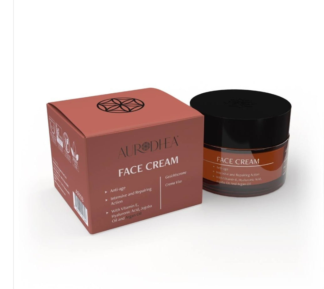 Crème visage à l’huile d’Argan - 50 ml
Enrichie en acide hyaluronique, vitamine E et huile de Jojoba